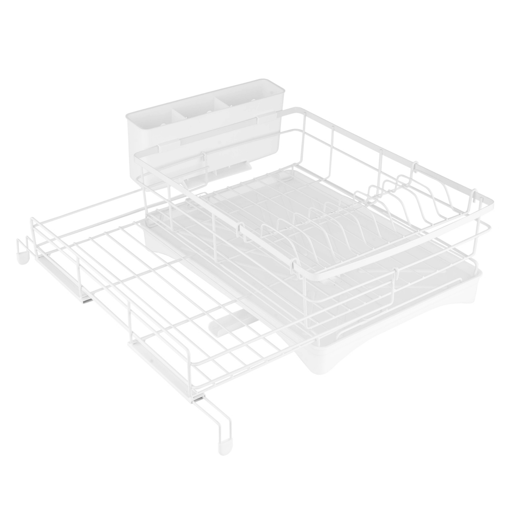 Expandable Kitchen Sink Drain Storage Rack Two in One Large Capacity Dish Bowl Plate Drying Holder 