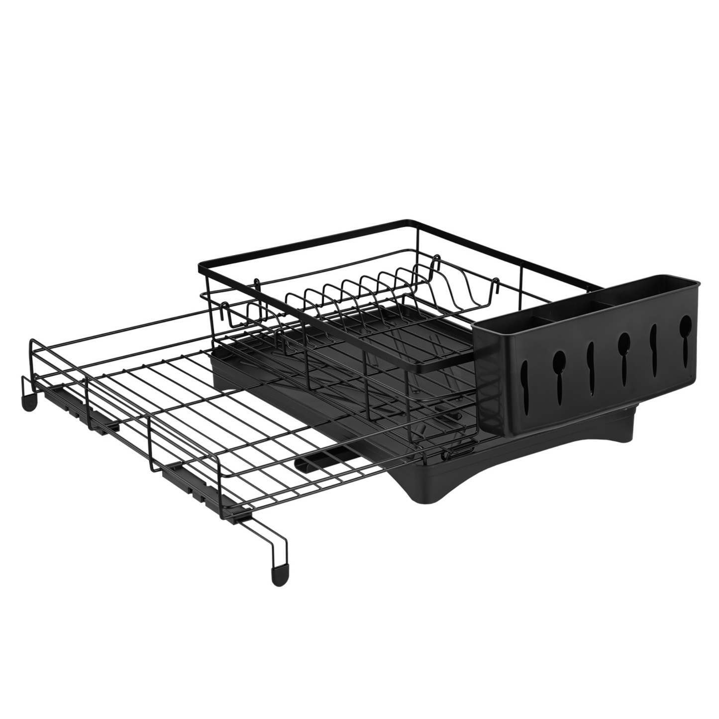 Expandable Kitchen Sink Drain Storage Rack Two in One Large Capacity Dish Bowl Plate Drying Holder