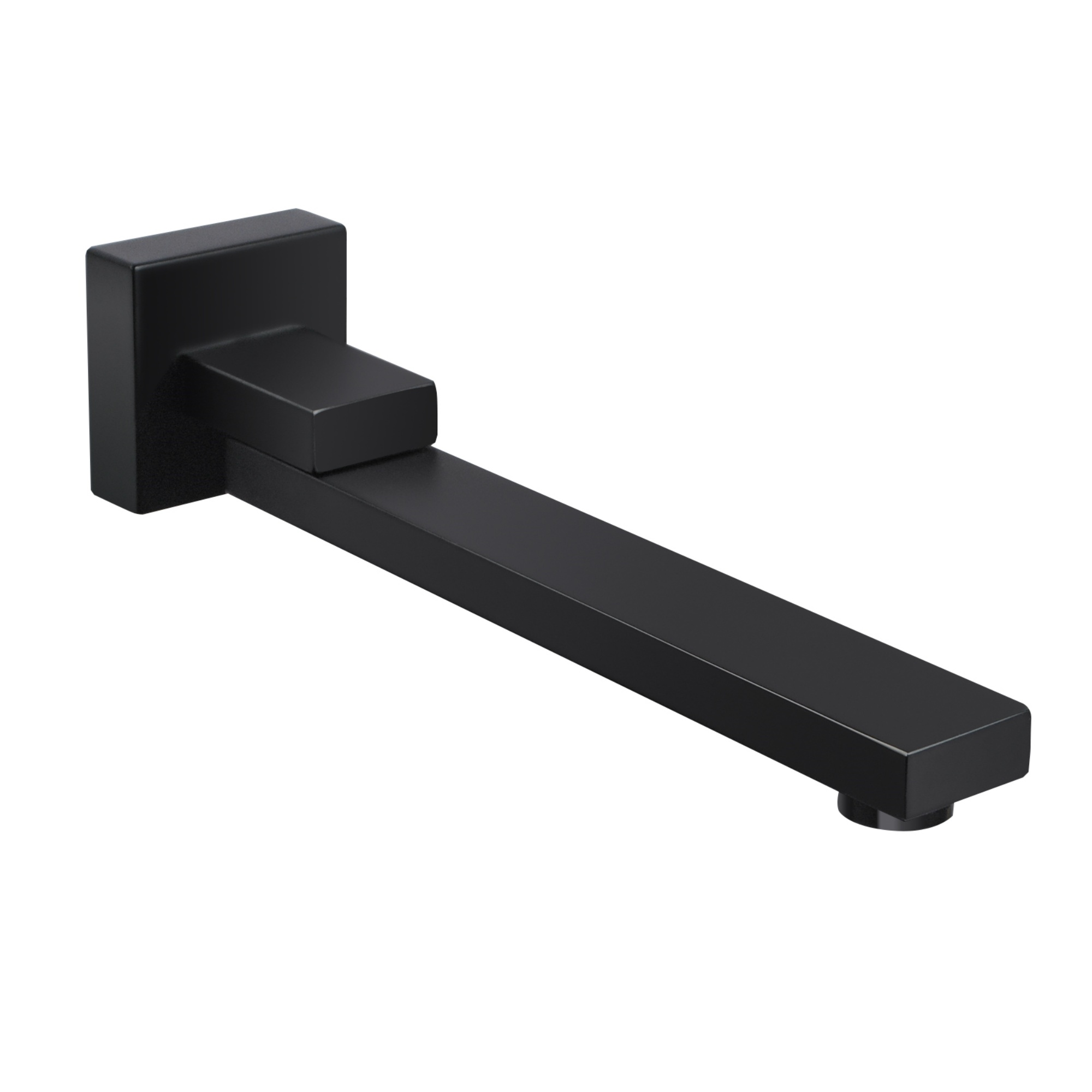 Square Brass Wall Bath Basin Sink Outlet Bathtub 360° Swivel Spout Wall Mounted Faucet