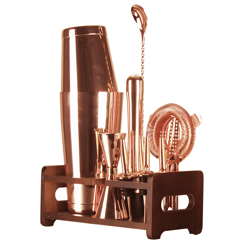 10pc Luxury SS304 Cocktail Shaker Vintage Boston Set Mixer Jigger Kit AU