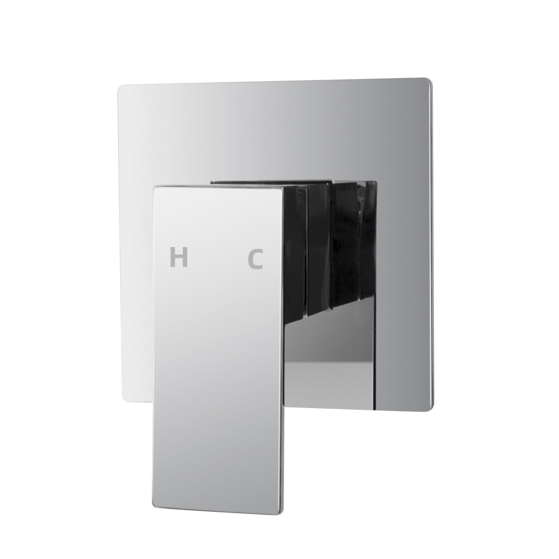 Square Brass Built-in Bath Shower Mixer Tap Bathroom Basin Sink Flick Mixer Tap Chrome / Matte Black / Brushed Yellow Gold / Gunmetal Grey