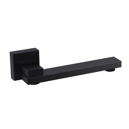 Square Brass Wall Bath Basin Sink Outlet Bathtub 360° Swivel Spout Wall Mounted Faucet