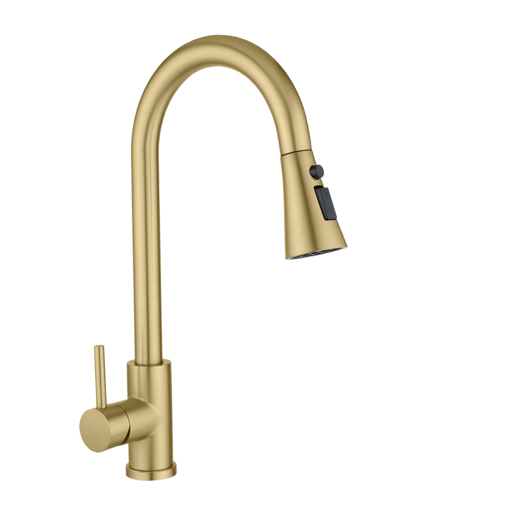 Stainless Steel 3 Function Pull Out Kitchen Sink Mixer Tap Laundry Basin 360° Swivel Spout Faucet Chrome/Black/Brushed Yellow Gold