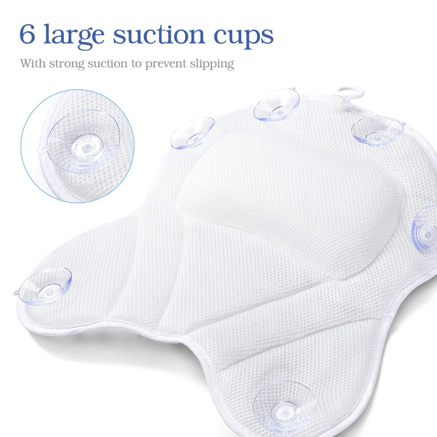 Home Spa Non-slip Neck Back Shoulders Support Bathtub Pillow Cushion Waterproof