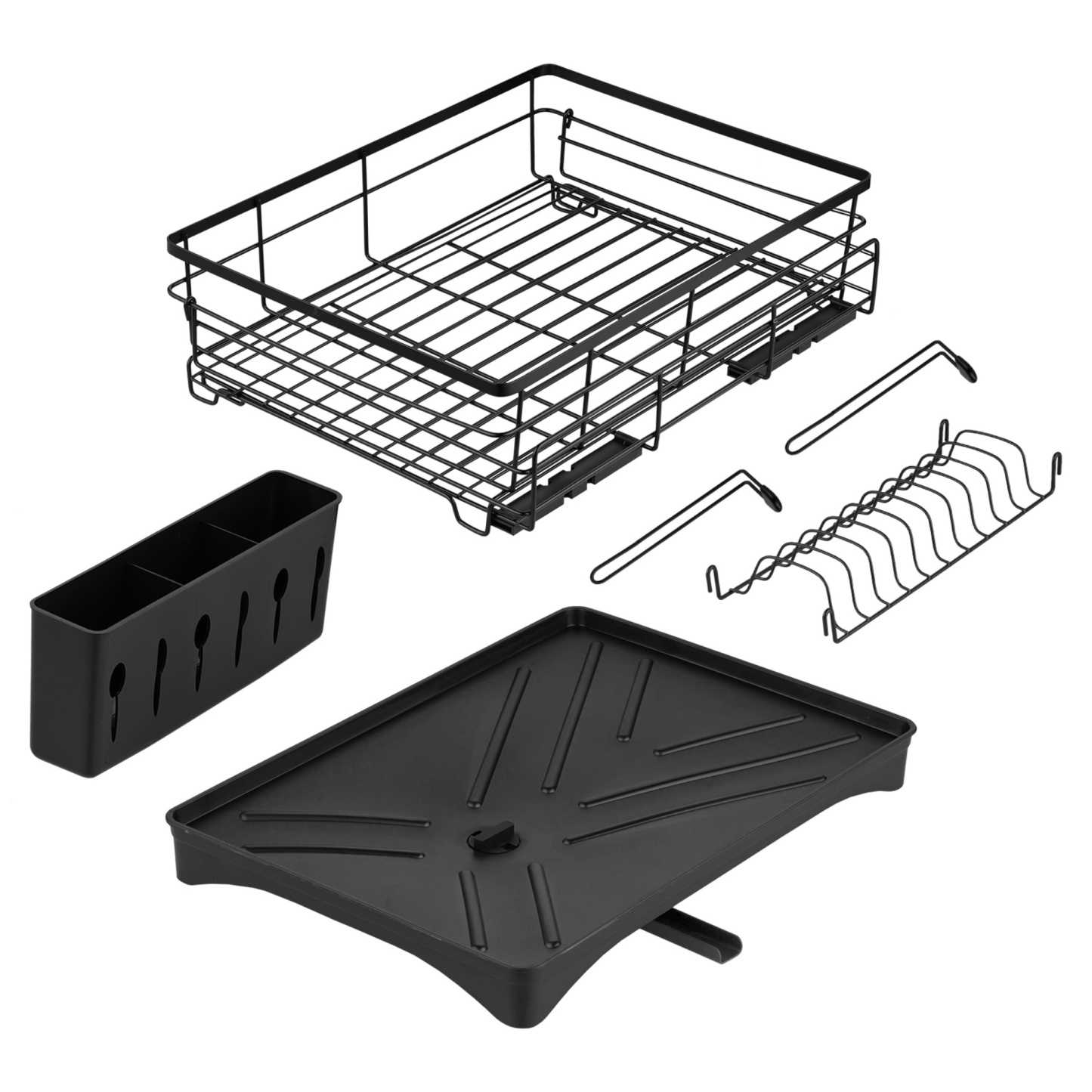 Expandable Kitchen Sink Drain Storage Rack Two in One Large Capacity Dish Bowl Plate Drying Holder