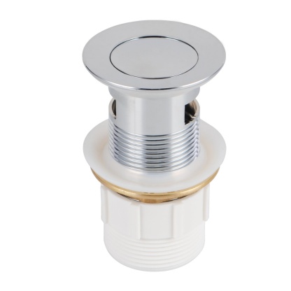 32/40mm Solid Brass Pop Up Waste Overflow Bathroom Basin Vanity Push Plug Drain Chrome/Matte Black/Brushed Gold