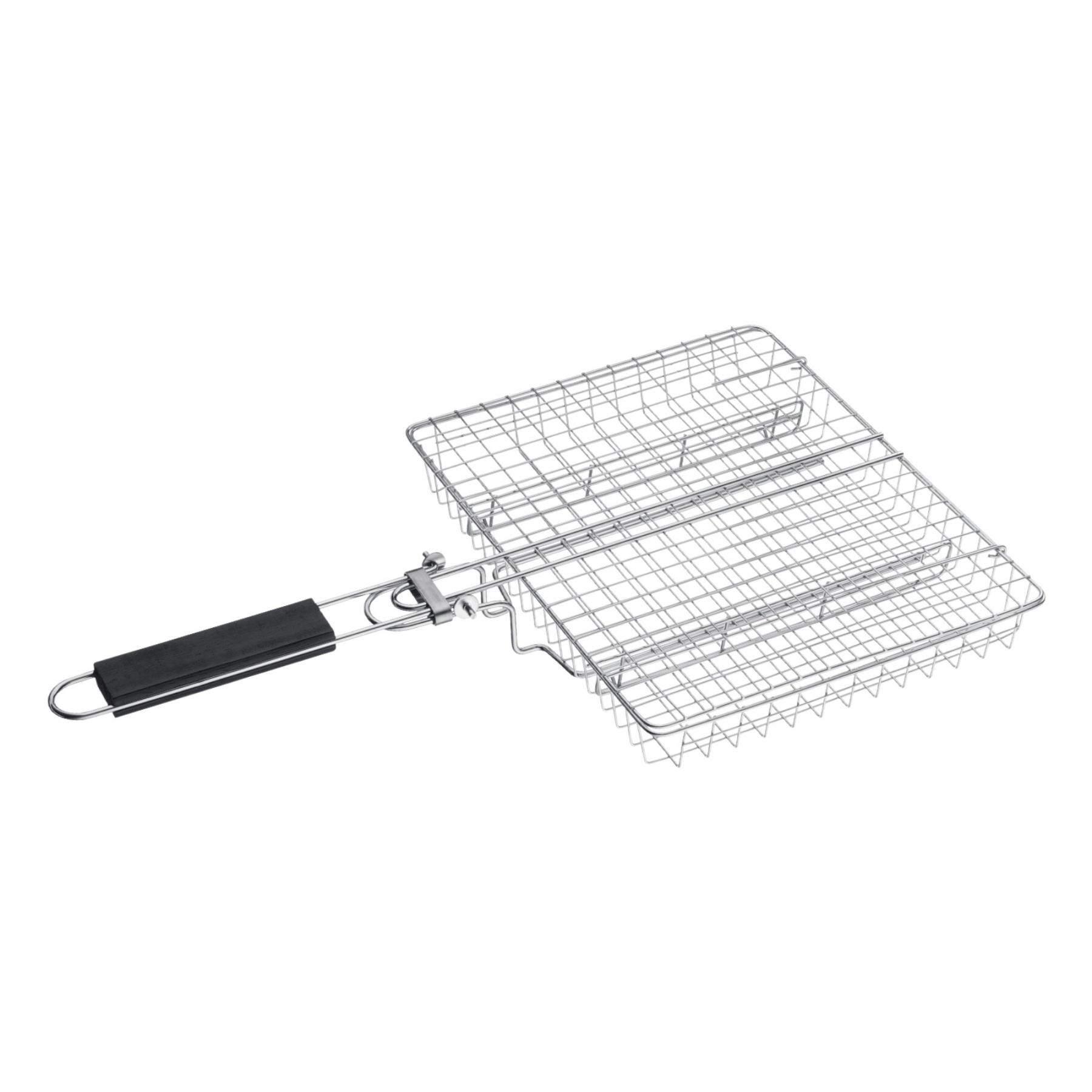 Rectangular Stainless Steel Grill Basket Outdoor Camping Portable BBQ Wire Mesh Rack Net Clamp 