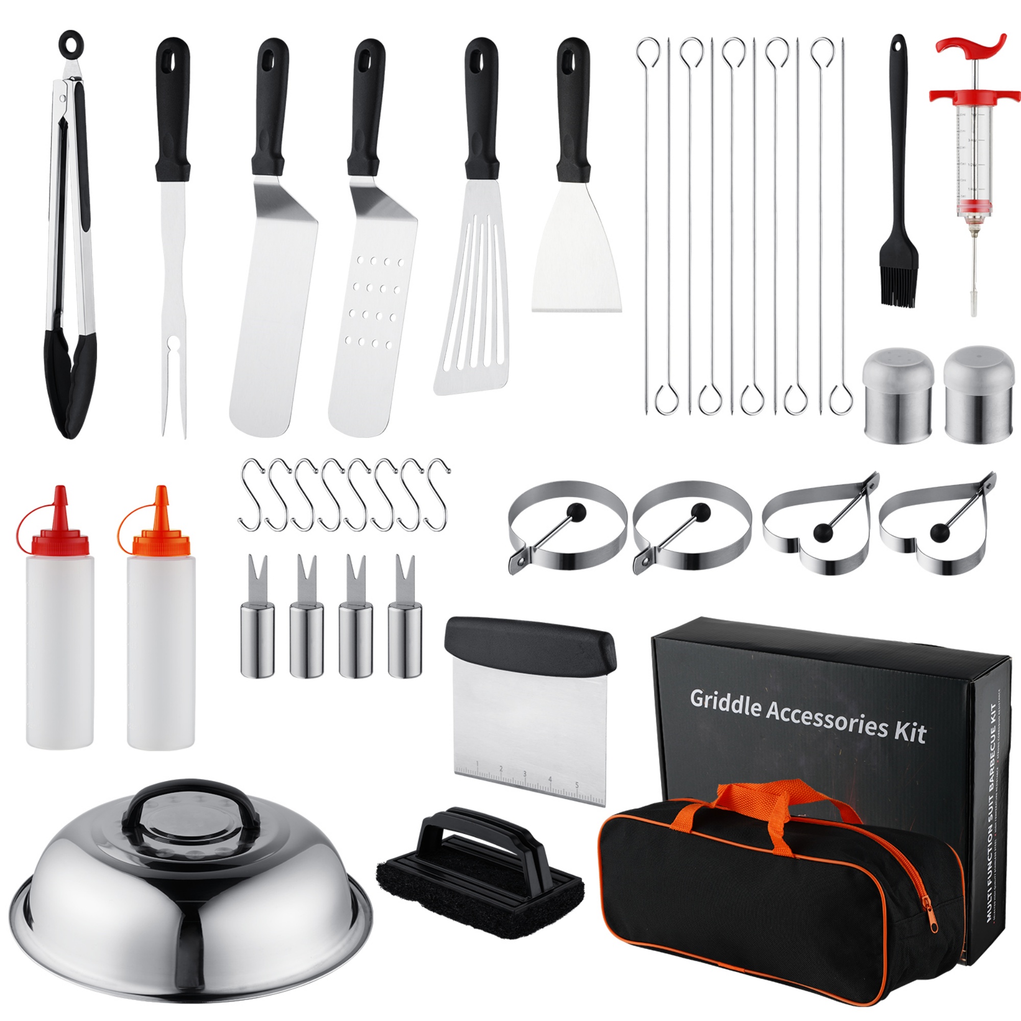 Portable 43PCs Stainless Steel BBQ Tool Set Home Outdoor Camping Picnic Cook Grill Accessories