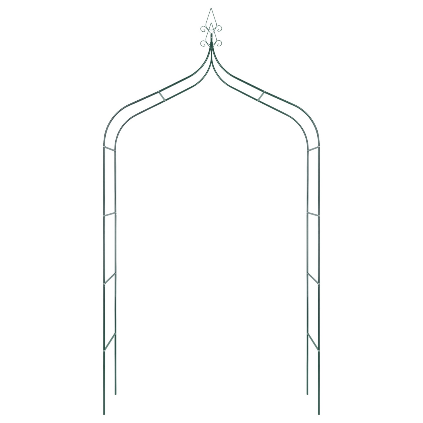 Gothic Spires Garden Arch Frame Wedding Party Flower Balloon Decoration Archway Climbing Plants Arbour Vine Stand Trellis Dark Green