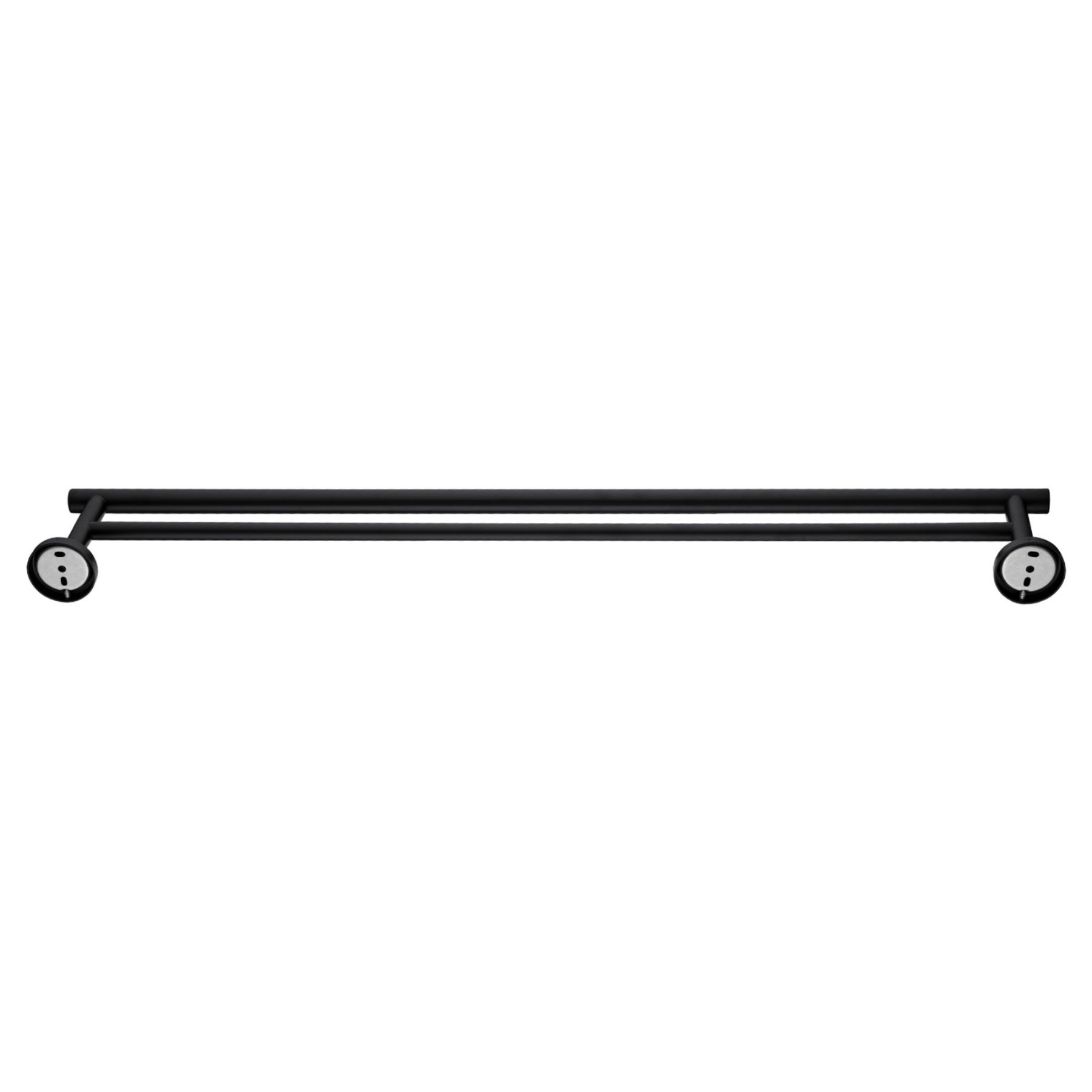 755mm Stainless Steel Double Towel Rack Bathroom Round Brushed Nickel Double Bars Towel Rail Holder