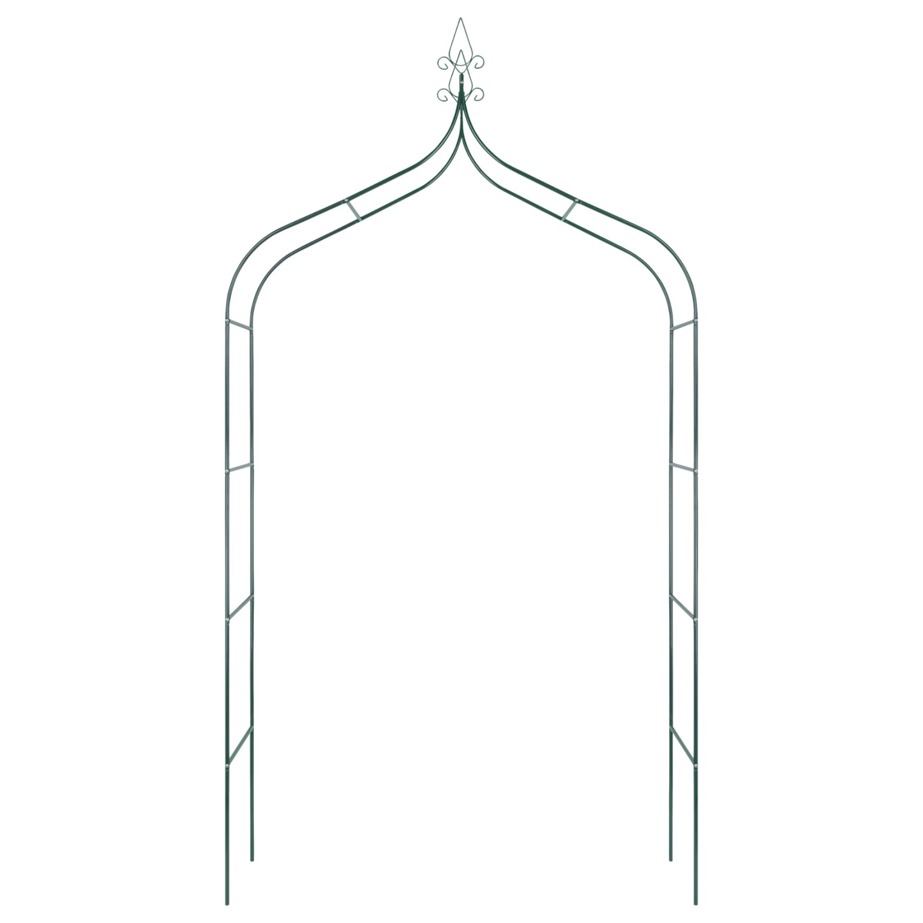 Gothic Spires Garden Arch Frame Wedding Party Flower Balloon Decoration Archway Climbing Plants Arbour Vine Stand Trellis Dark Green