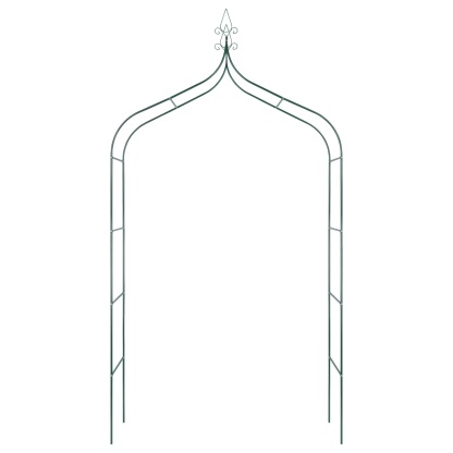 Gothic Spires Garden Arch Frame Wedding Party Flower Balloon Decoration Archway Climbing Plants Arbour Vine Stand Trellis Dark Green