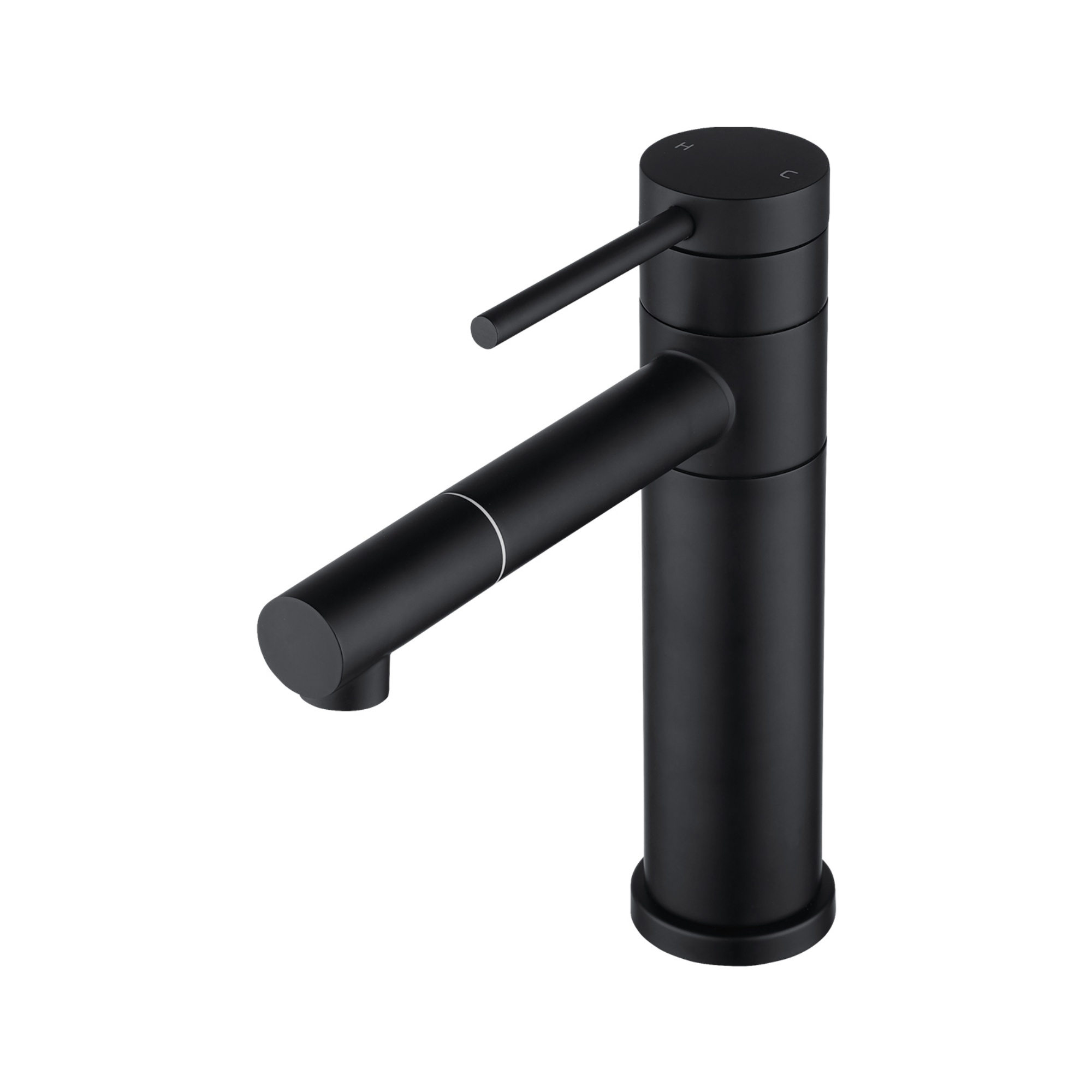 Bath Basin Round Stainless Steel Mixer Tap Laundry Sink Vanity 360° Swivel Nozzle Flick Faucet Chrome/Black