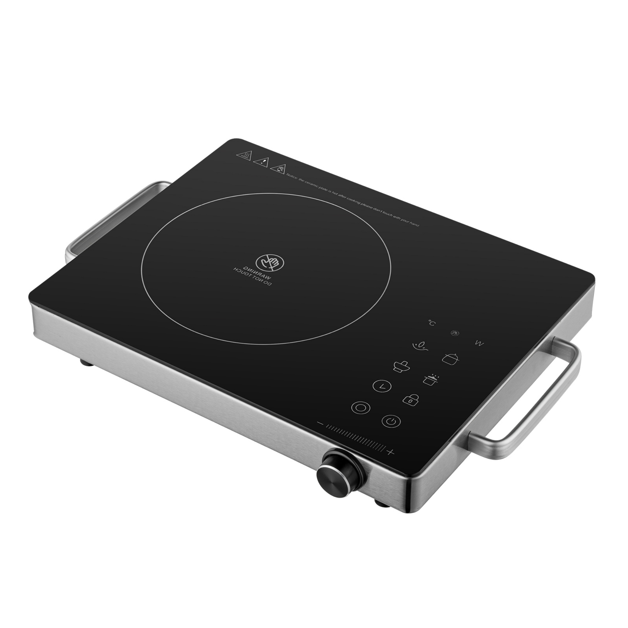 3 Function 2800W Black Portable Ceramic Electric Induction Cooktop Kitchen Hob Plate Stove Touch Knob Control 