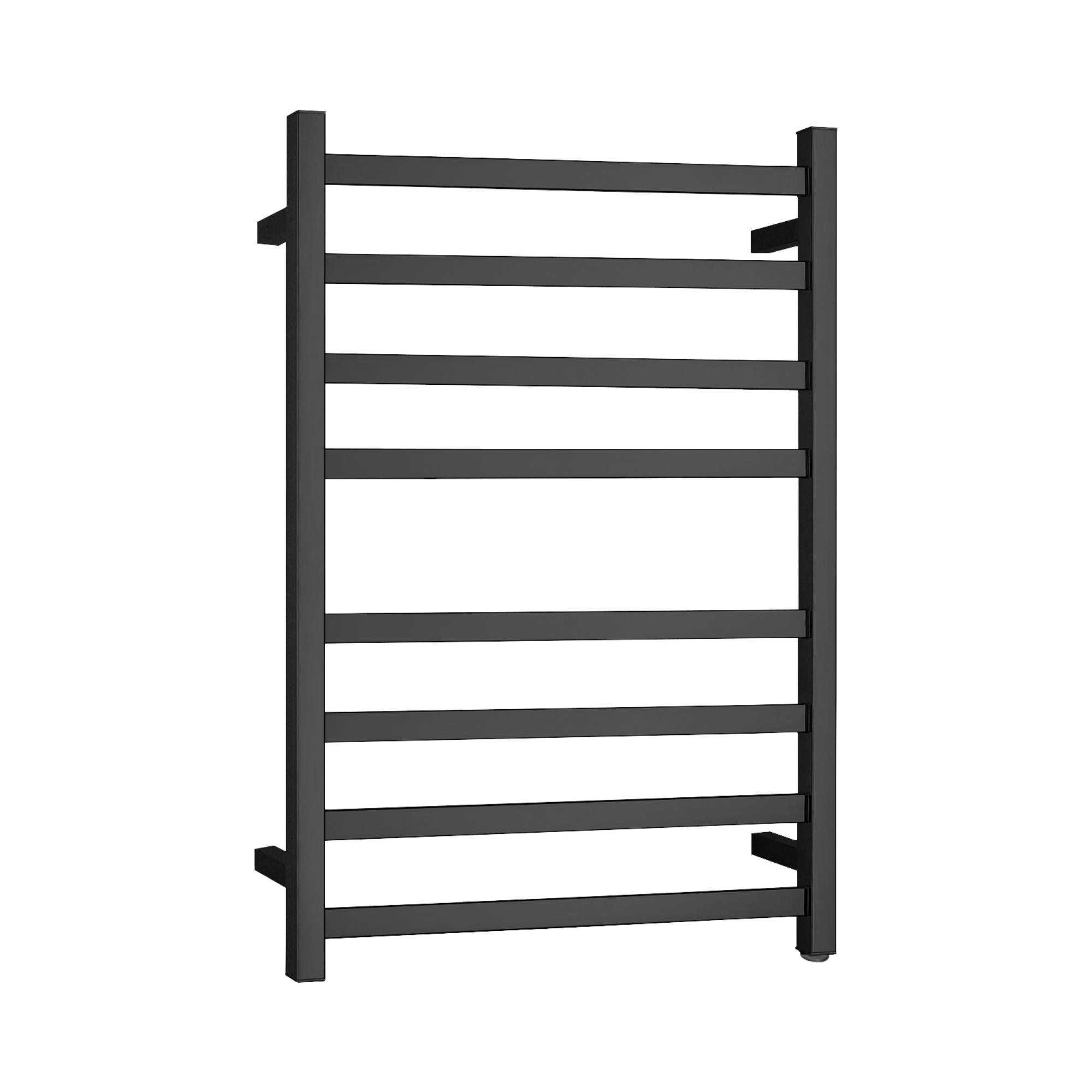 Square Stainless Steel Electric Heated Towel Rail Rack Wall Mounted Warmer Towel Holder 8 Bars Chrome/Matte Black/Gunmetal Grey/Brushed Yellow Gold