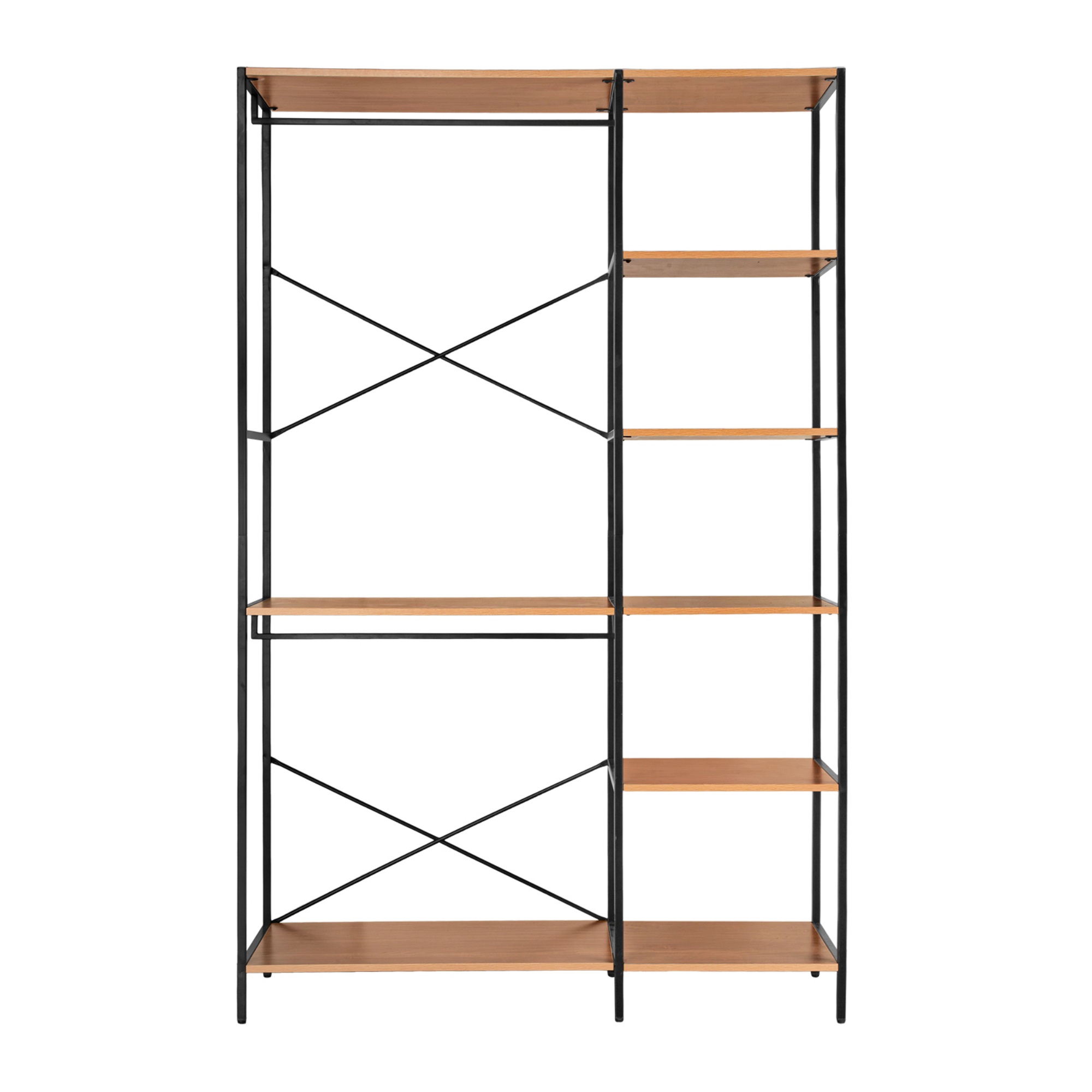 7 Shelf Open Wardrobe Clothes Storage Organizer Stand Closet Coat Garment Hanger Rail Rack Bag Shoes Holder