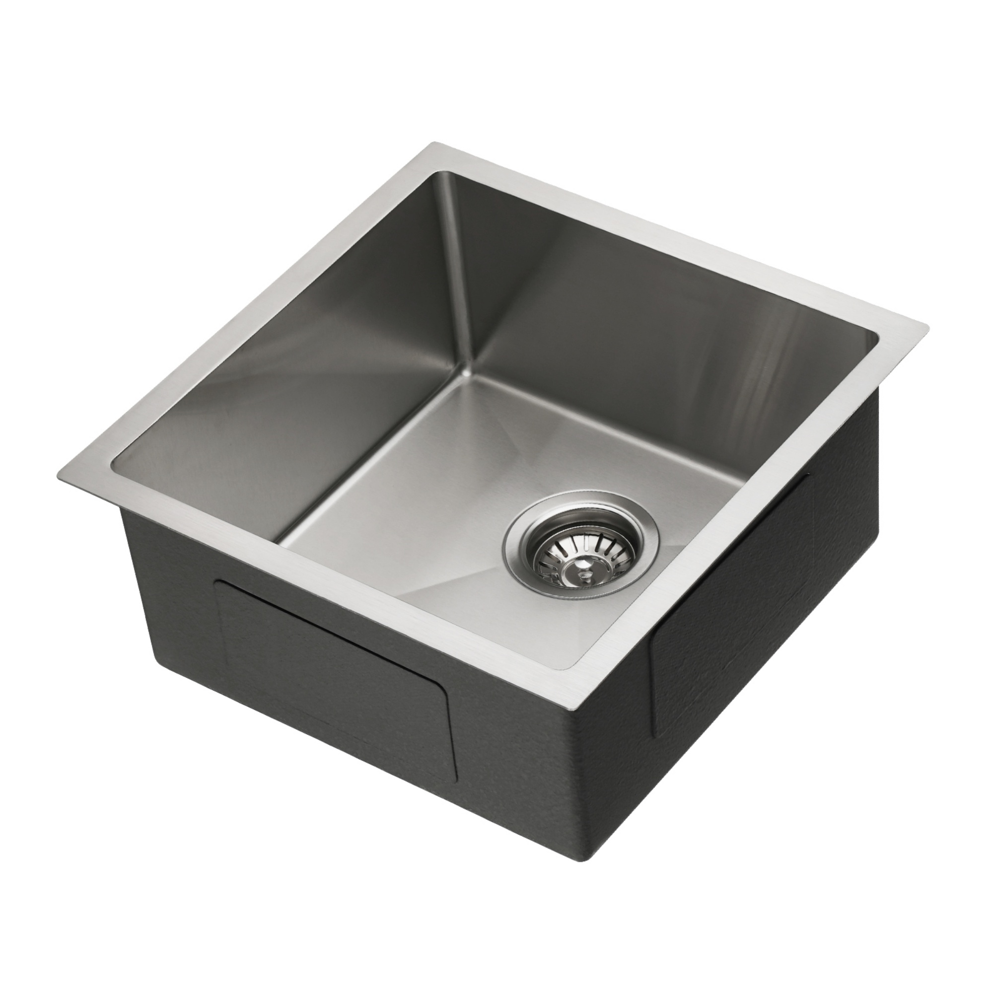 440x440mm Single Stainless Steel Kitchen Sink Smart Hand Free Drainage Top/Flush/Under Mount Satin Brush/Nano Black/Yellow Gold