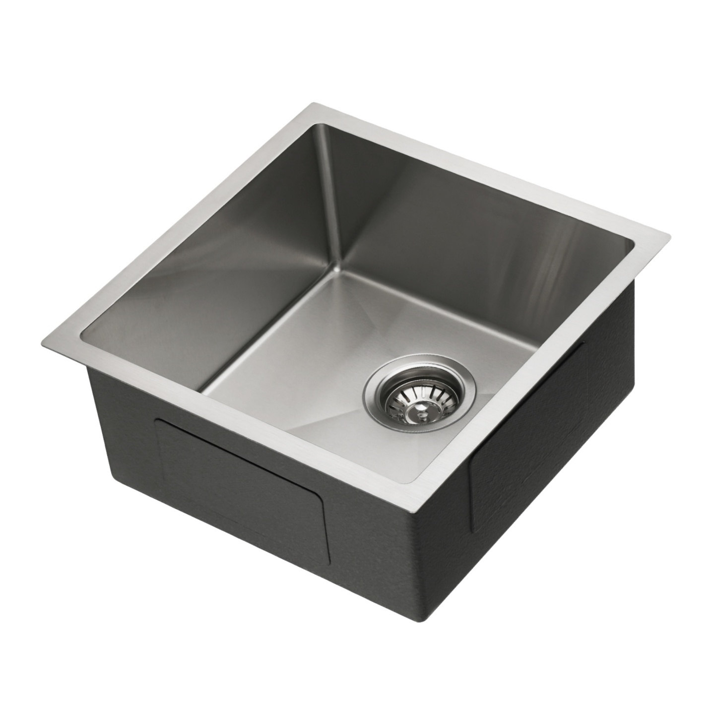 440x440mm Single Stainless Steel Kitchen Sink Smart Hand Free Drainage Top/Flush/Under Mount Satin Brush/Nano Black/Yellow Gold