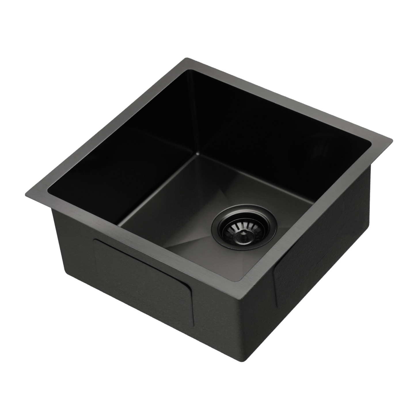 440x440mm Single Stainless Steel Kitchen Sink Smart Hand Free Drainage Top/Flush/Under Mount Satin Brush/Nano Black/Yellow Gold