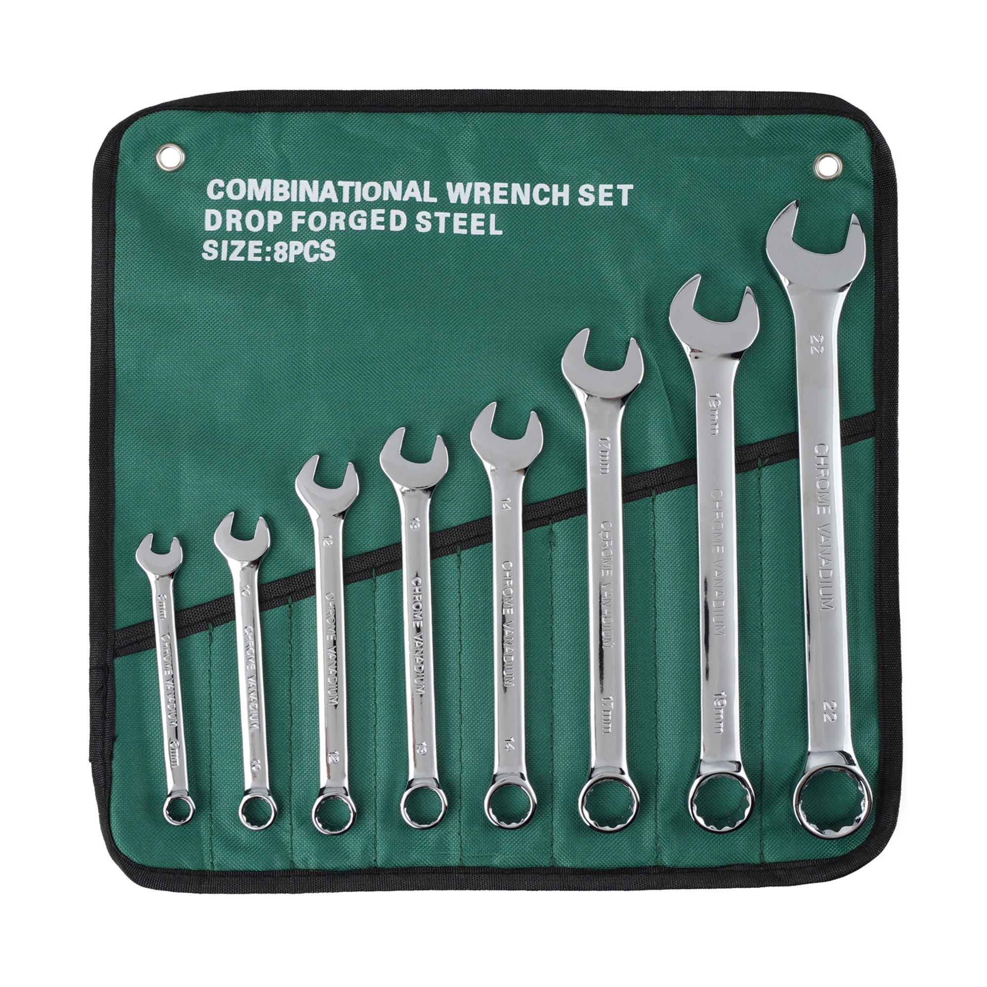 8PCs Ratchet Gear Spanner Set Combination Ring Open End Wrench Hand Tool Kit 