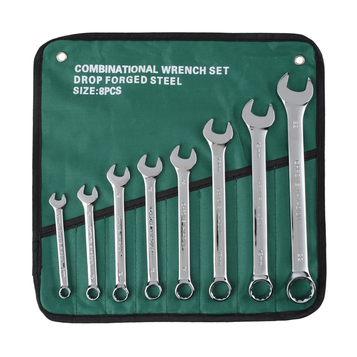 8PCs Ratchet Gear Spanner Set Combination Ring Open End Wrench Hand Tool Kit 