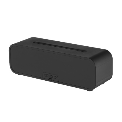 7 Colour Flame Remote Control Aromatherapy Diffuser 3 Timer Sound Reactive Air Humidification Black/White