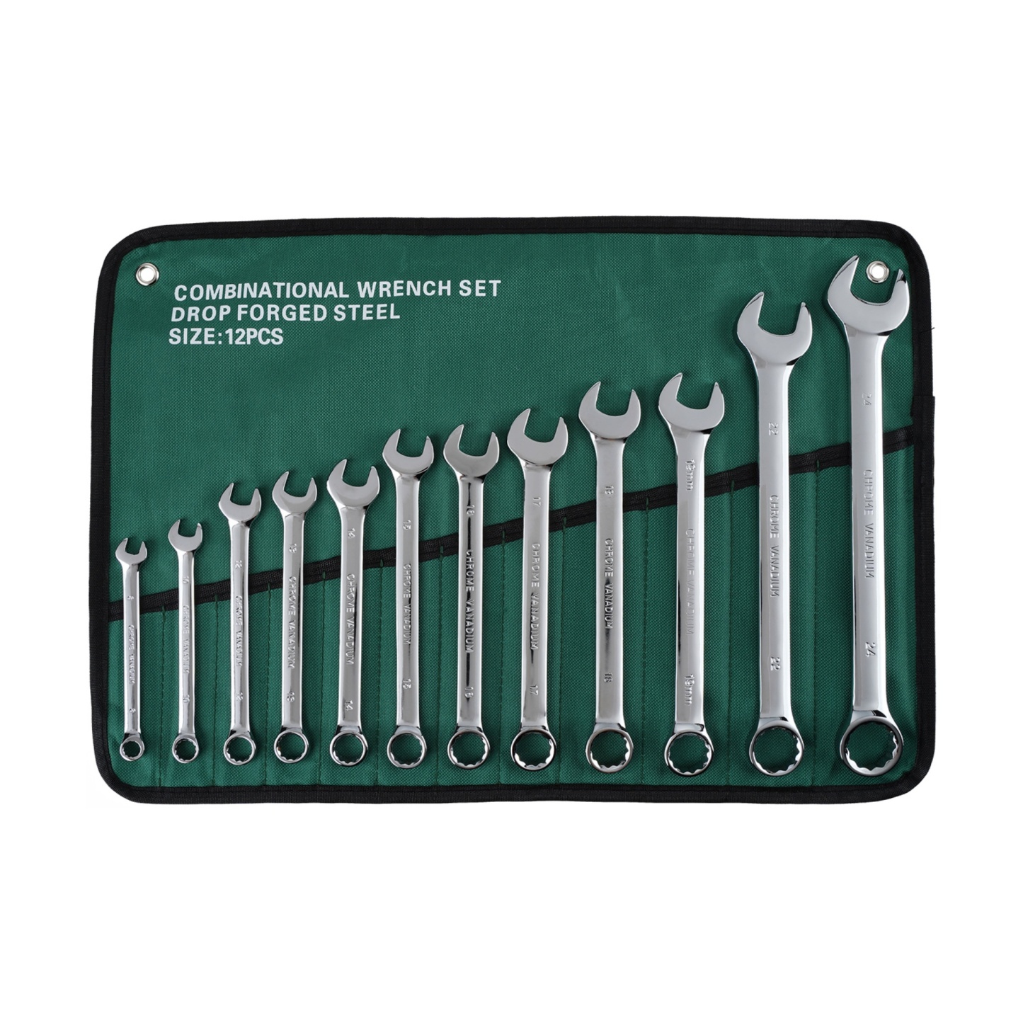 12PCs Ratchet Gear Spanner Repairs Set Combination Ring Open End Wrench Hand Tool Kit