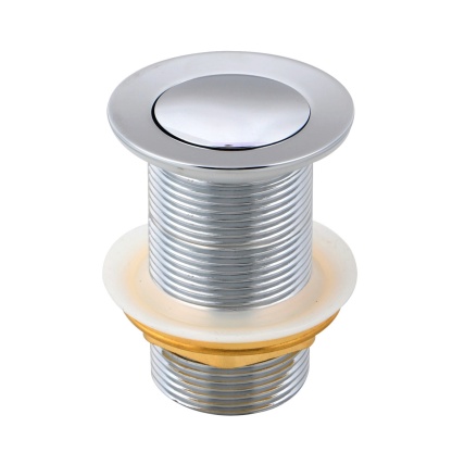 32mm Round Basin Sink Pop Up Waste Non Overflow Bathroom Vanity Drain Plug 40mm Adapter Chrome/Matte Black/Brushed Yellow Gold