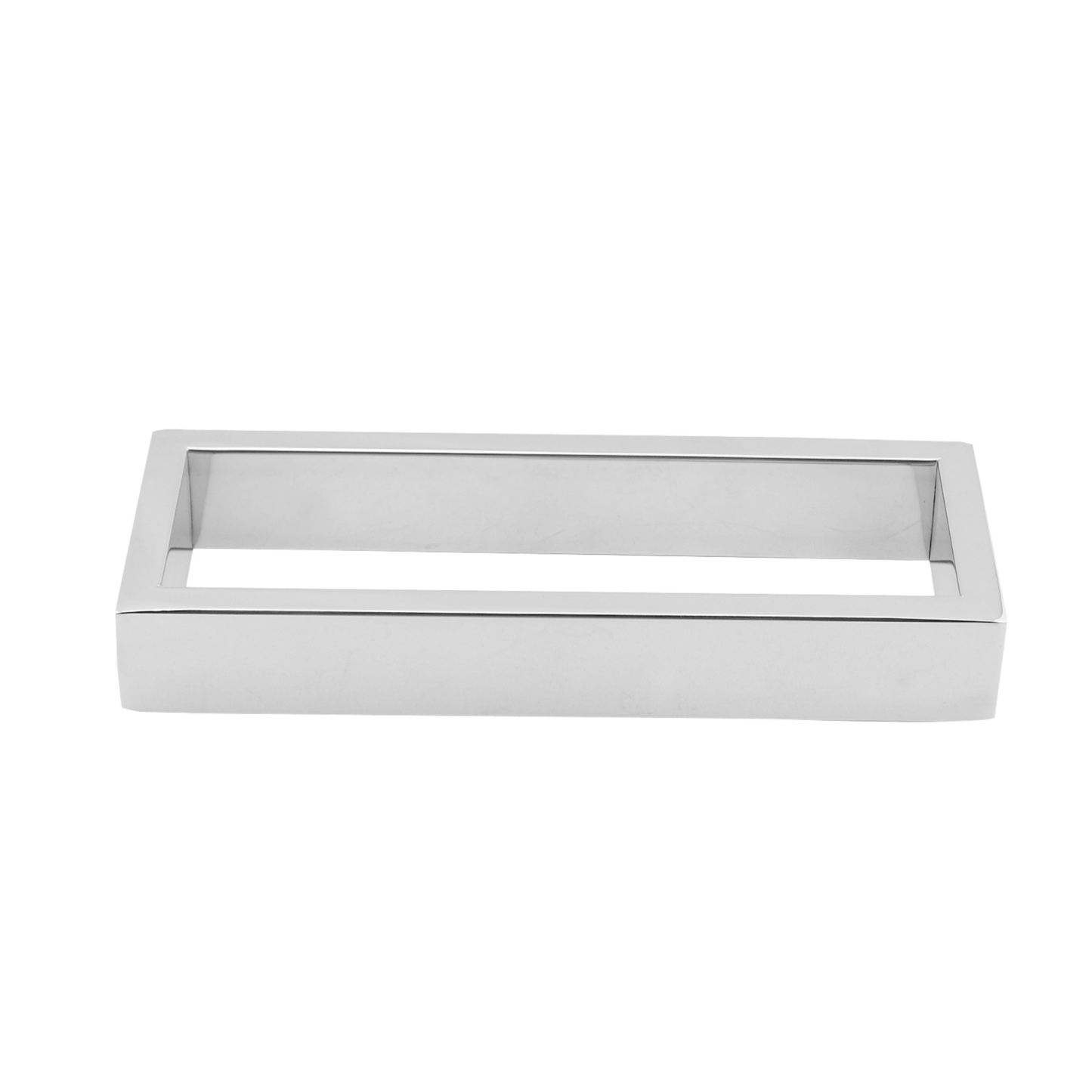 Bathroom Square Stainless Steel Single Towel Rail Ring Wall Mounted Towel Hanger Holder Chrome/Black