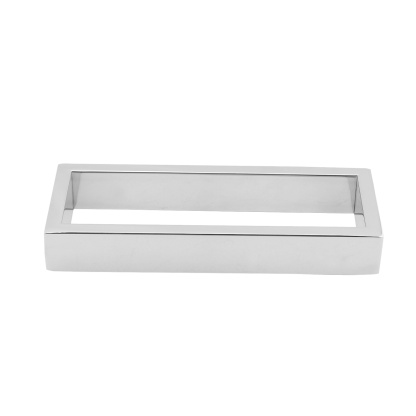 Bathroom Square Stainless Steel Single Towel Rail Ring Wall Mounted Towel Hanger Holder Chrome/Black