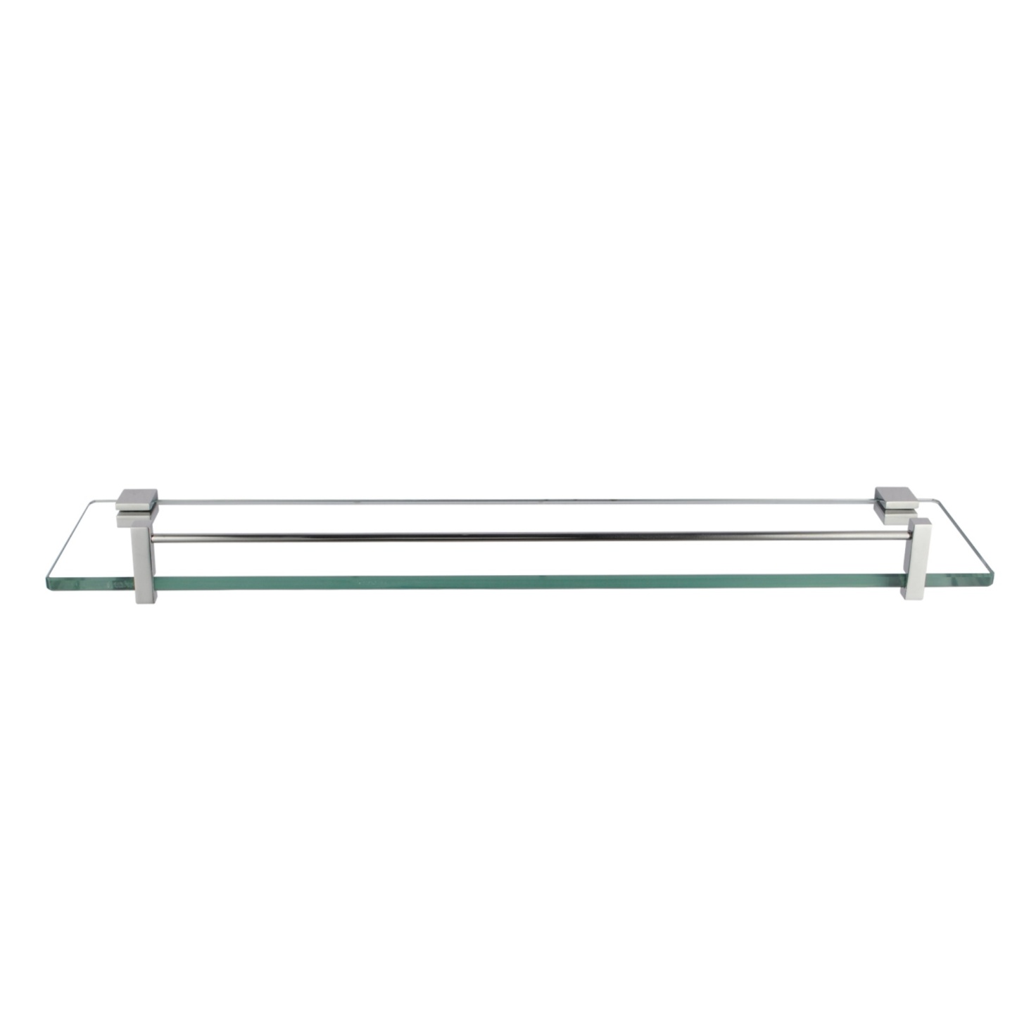 500mm Bathroom Glass Single Shelf Bath Shower Towel Clothes Holder Hanger Rail Rack Chrome/Black