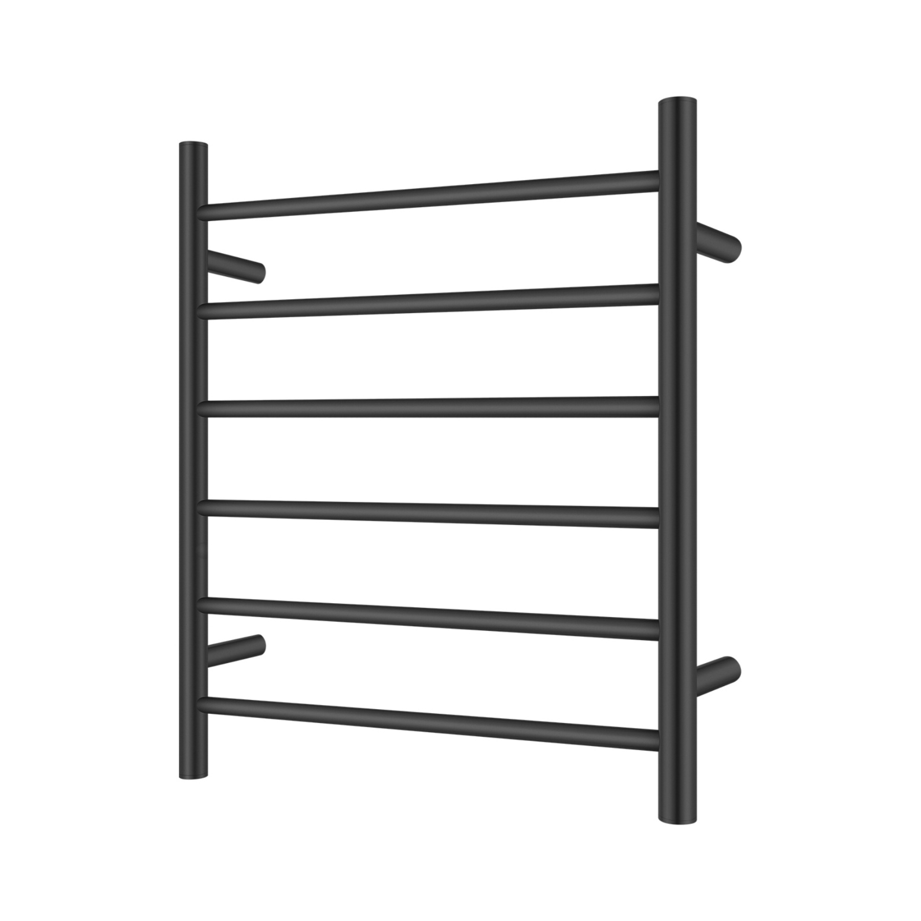 Round Aluminum Electric Heated Towel Rail Rack 6 Bars Bathroom Wall Mounted Warmer Towel Dryer Holder Hanger Silver/Black/Brushed Yellow Gold