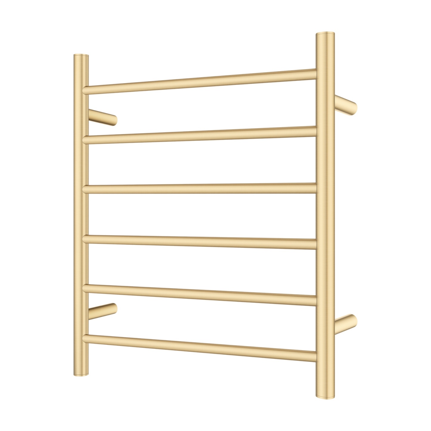 Round Aluminum Electric Heated Towel Rail Rack 6 Bars Bathroom Wall Mounted Warmer Towel Dryer Holder Hanger Silver/Black/Brushed Yellow Gold