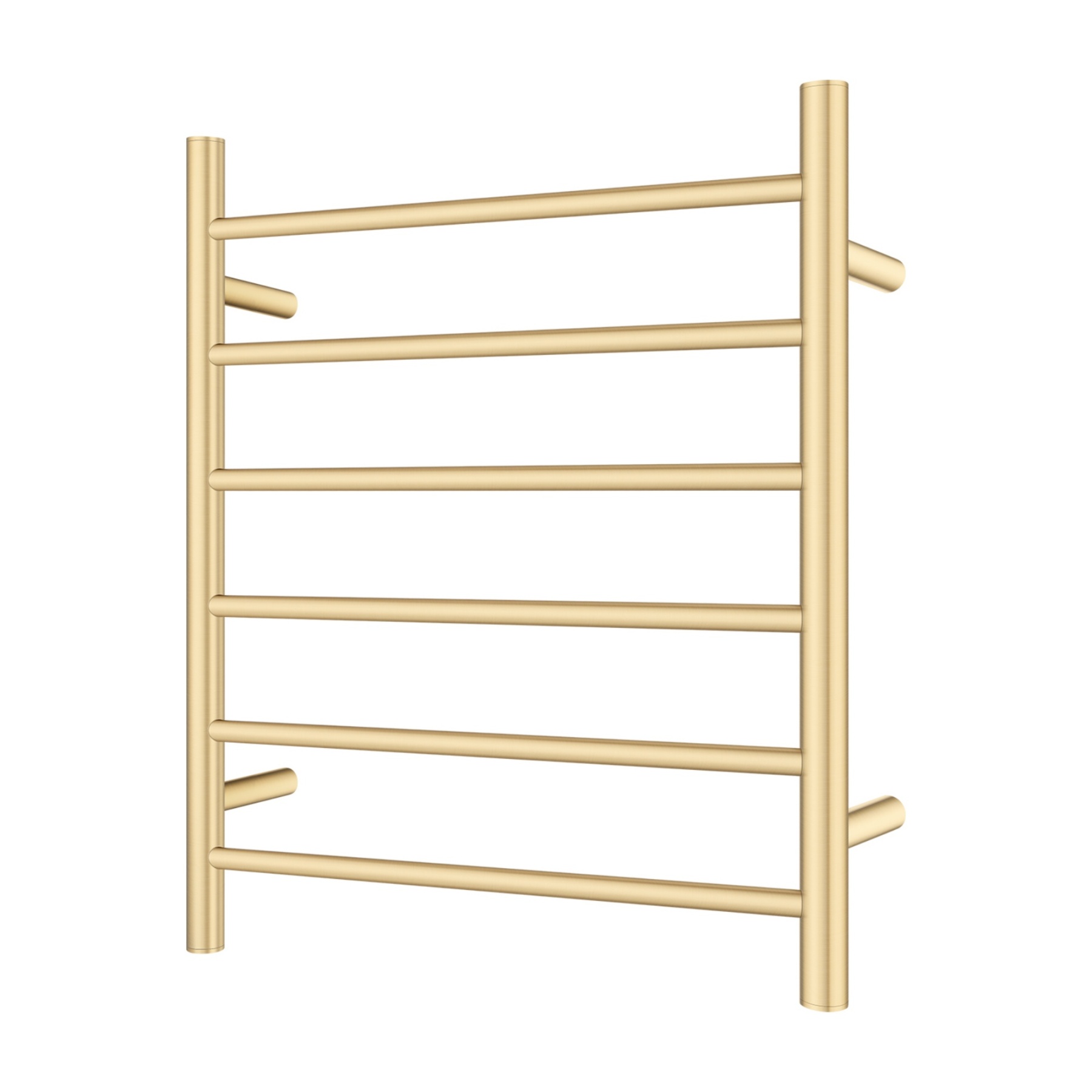 Round Aluminum Electric Heated Towel Rail Rack 6 Bars Bathroom Wall Mounted Warmer Towel Dryer Holder Hanger Silver/Black/Brushed Yellow Gold