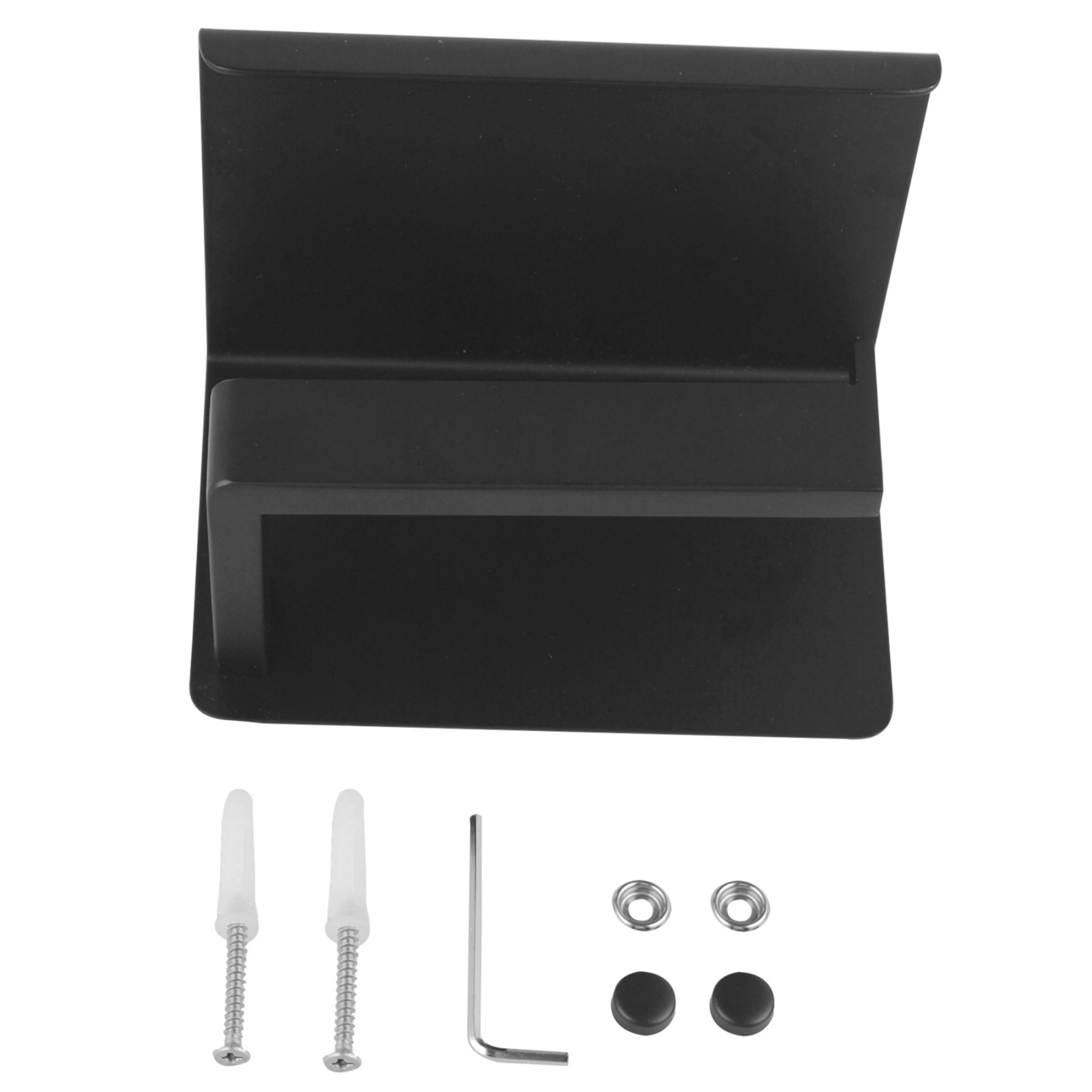 Stainless Steel Toilet Paper Roll Holder Bathroom Wall Mounted Toilet Tissue Storage Hook With Cover Chrome/Black