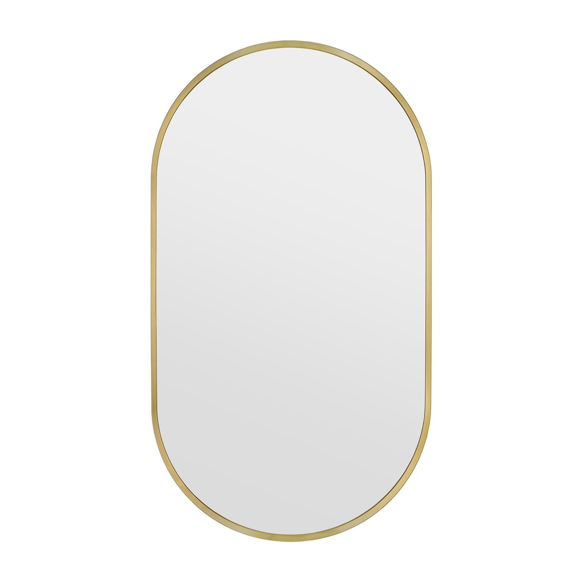 Bathroom Aluminium Framed Oval Mirror Vanity Basin Wall Mounted Makeup Mirror Gold/Black