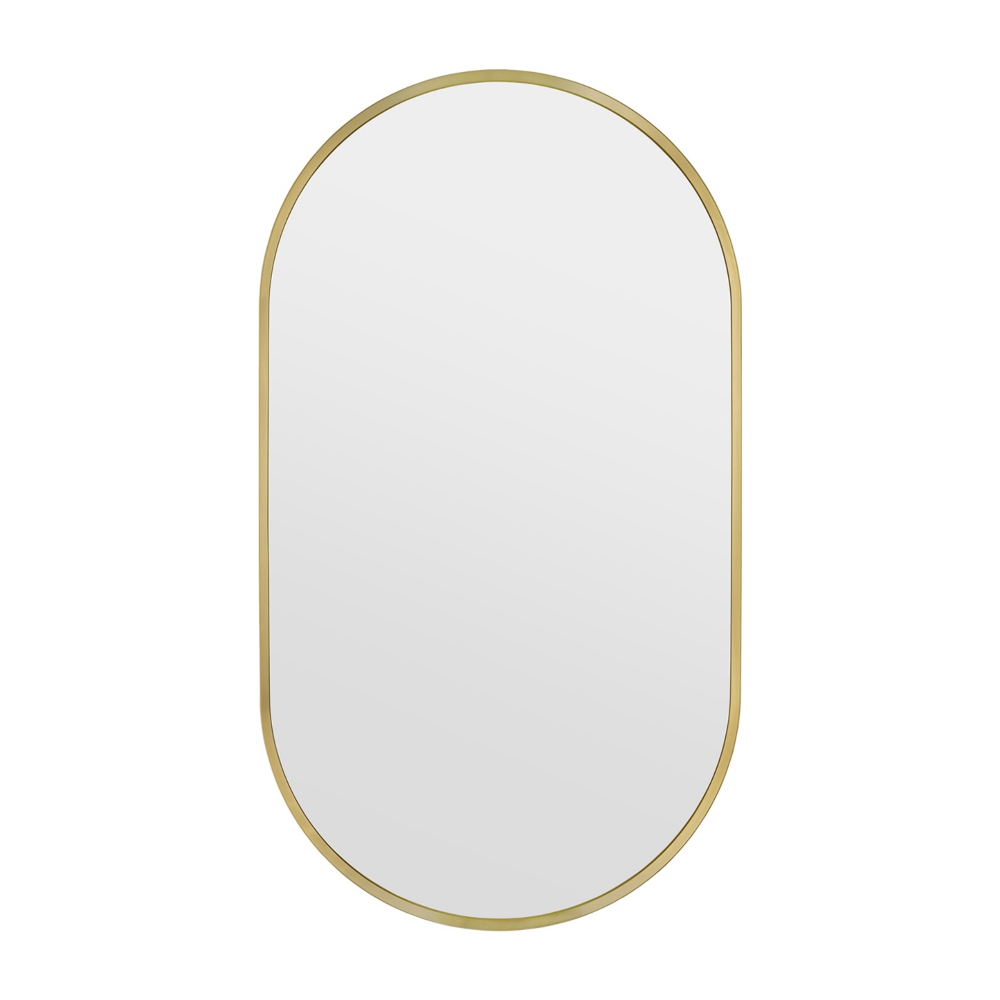 Bathroom Aluminium Framed Oval Mirror Vanity Basin Wall Mounted Makeup Mirror Gold/Black