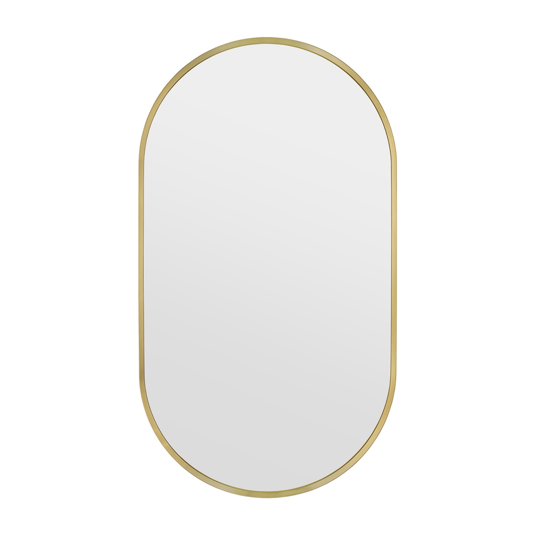 Bathroom Aluminium Framed Oval Mirror Vanity Basin Wall Mounted Makeup Mirror Gold/Black