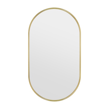 Bathroom Aluminium Framed Oval Mirror Vanity Basin Wall Mounted Makeup Mirror Gold/Black