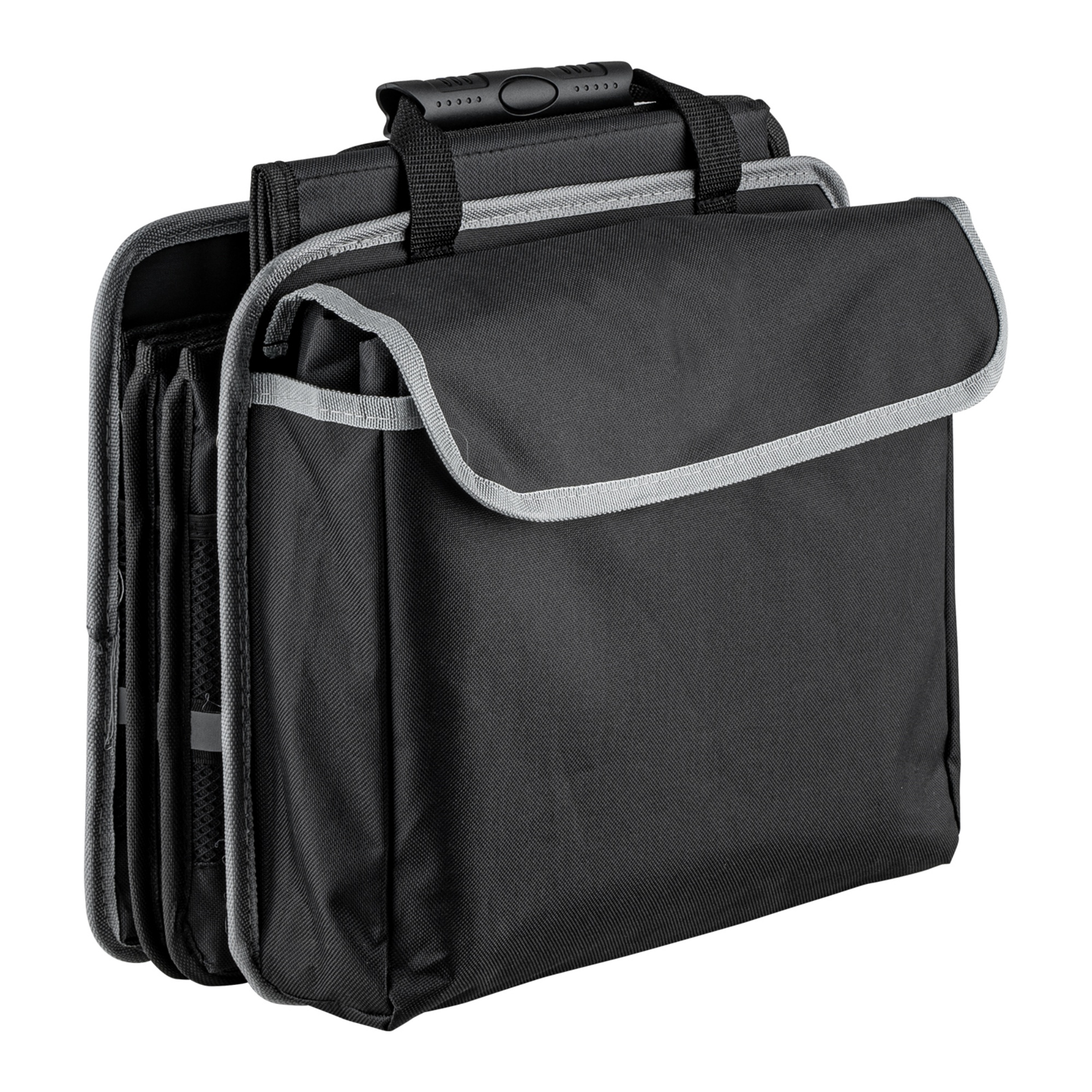 Multipurpose Collapsible Trunk Cargo Storage Box Waterproof 3 Compartments Car Organizer Black