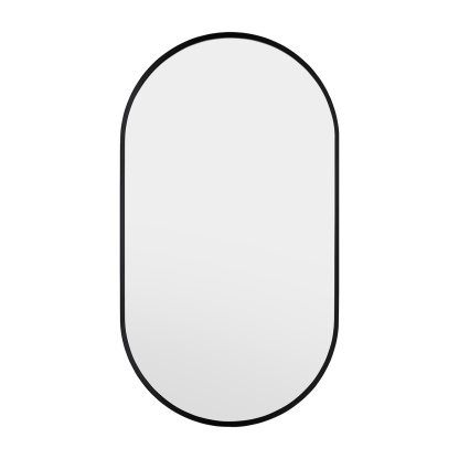 Bathroom Aluminium Framed Oval Mirror Vanity Basin Wall Mounted Makeup Mirror Gold/Black