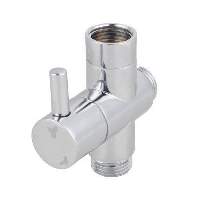 Bathroom Toilet Douch Bidet Diverter Valve Shower Shattaf Sprayer Water Adapter Chrome/Black