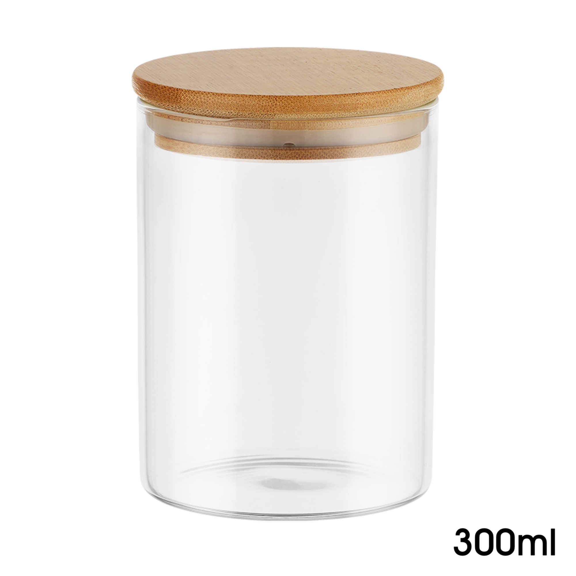 12PCS 300ml Pantry Airtight Glass Snacks Storage Preserving Jar Candy Tea Coffee Bean Organizer Bottle Bamboo Lid 