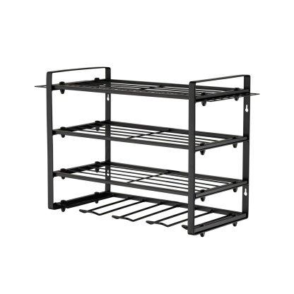 4 Tier Power Tool Utility Rack Garage Tool Organizer Storage Wall Mount Drill Holder
