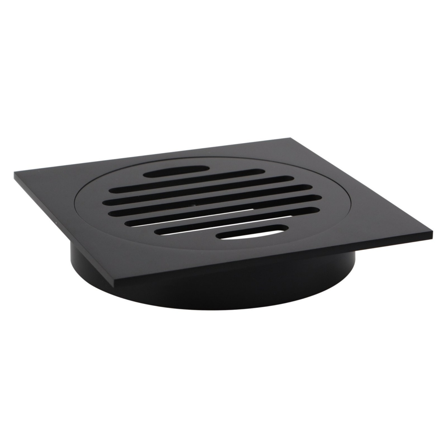 110mm Square Brass Bathroom Shower Drain Floor Waste Laundry Floor Water Outlet Chrome/Matte Black