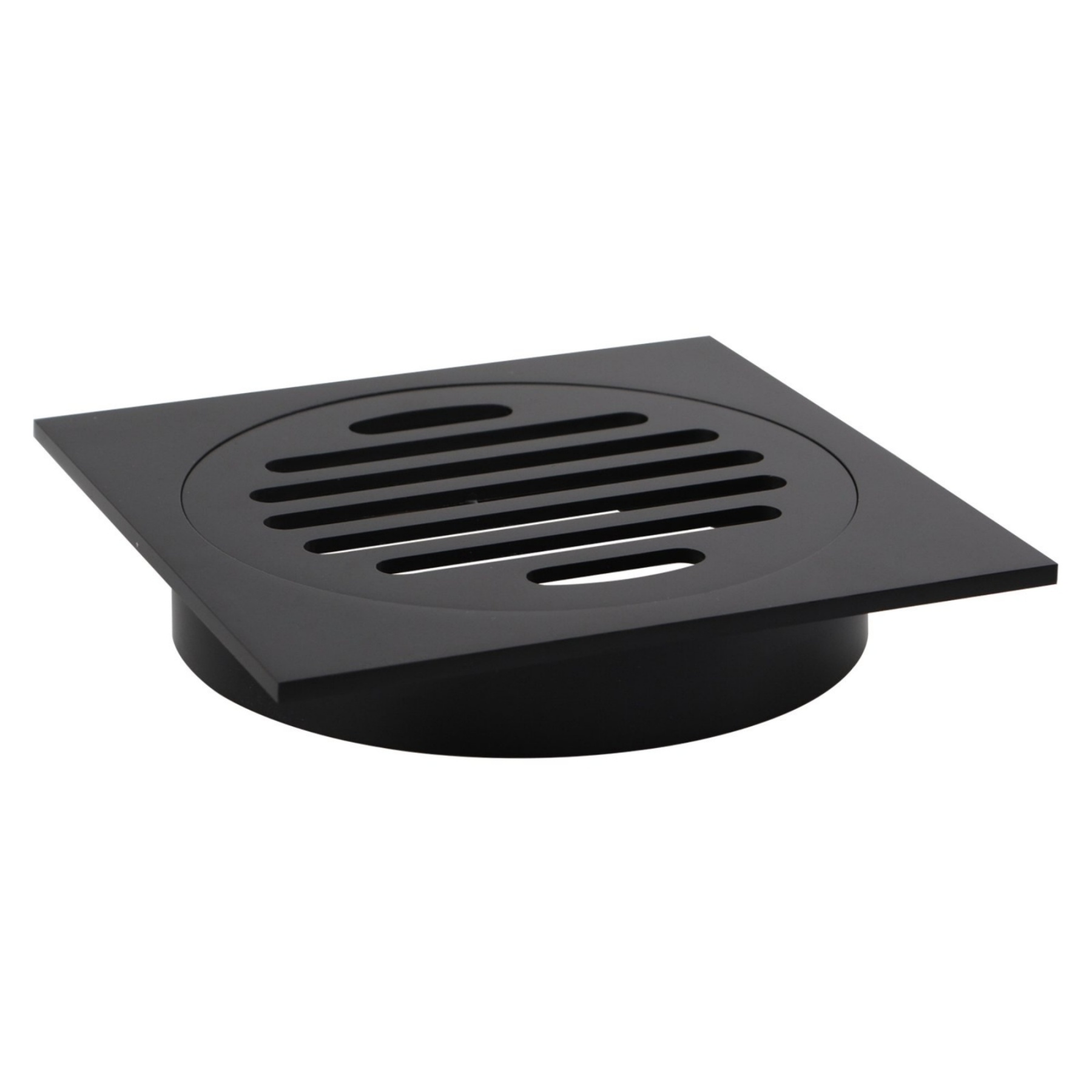 110mm Square Brass Bathroom Shower Drain Floor Waste Laundry Floor Water Outlet Chrome/Matte Black