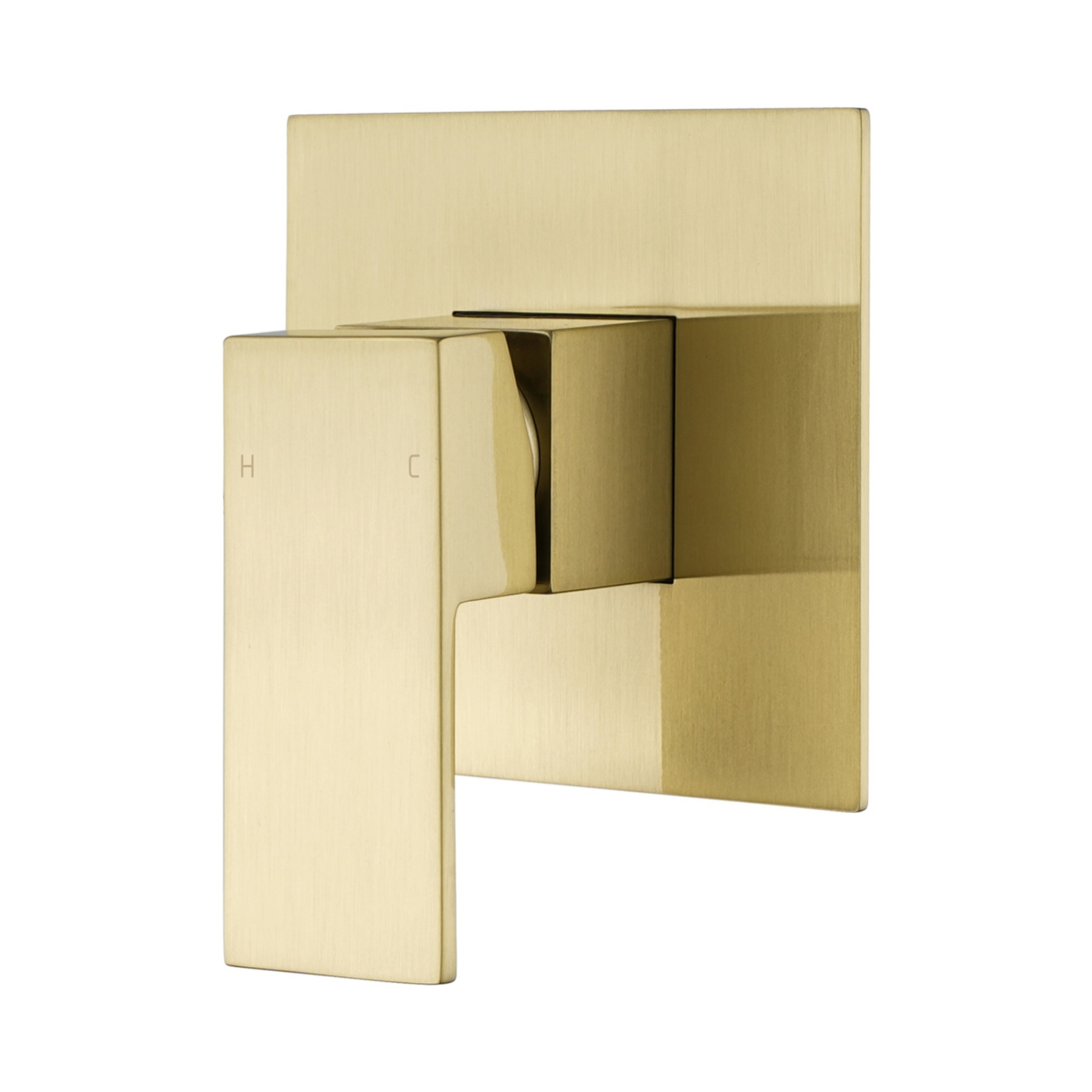 Square Brass Built-in Bath Shower Mixer Tap Bathroom Basin Sink Flick Mixer Tap Chrome / Matte Black / Brushed Yellow Gold / Gunmetal Grey