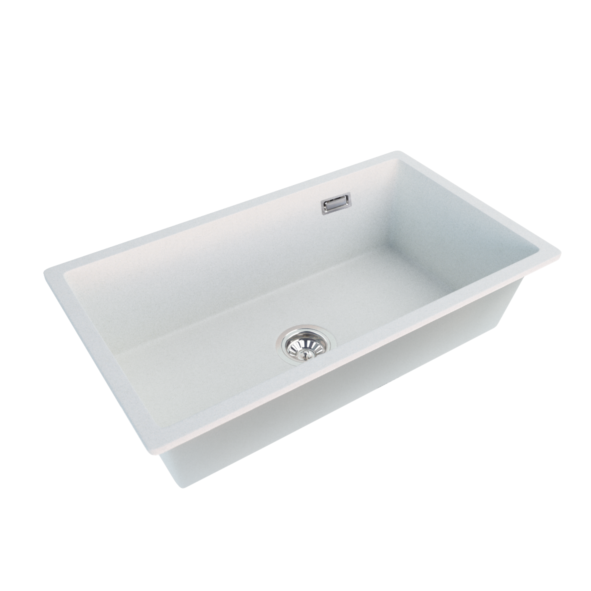 Granite Quartz Stone Single Bowl Kitchen Sink Top/Flush/Under Mount Laundry Basin White/Black