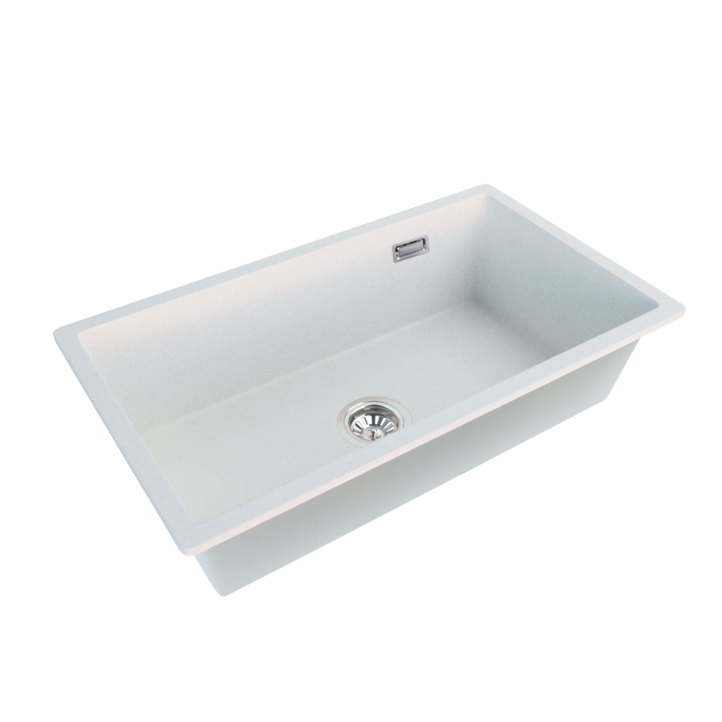 Granite Quartz Stone Single Bowl Kitchen Sink Top/Flush/Under Mount Laundry Basin White/Black