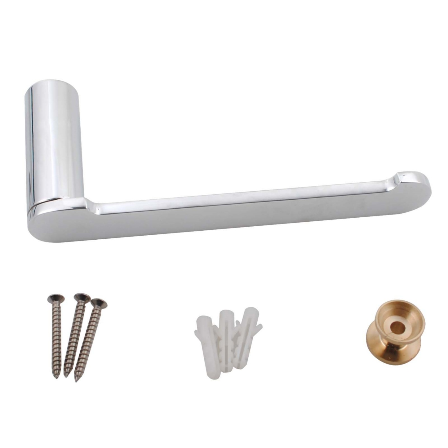 Stainless Steel Round Paper Roll Holder Wall Mounted Bathroom Toliet Tissue Hanger Hook Chrome/Nero Black/Black&Rose Gold